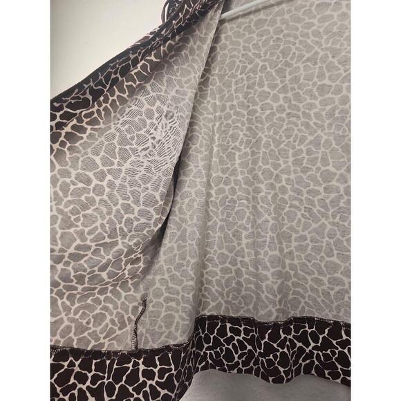 Kim Rogers Womens Brown White Animal Print Two Pockets ZipUp Jacket PXL - Picture 5 of 7